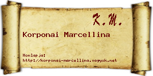 Korponai Marcellina névjegykártya